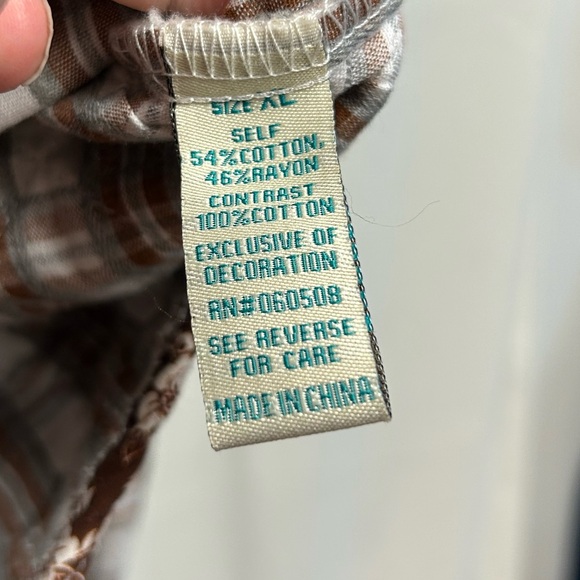 Rockin C Patchwork Quilted Shirt Jacket Cottagecore Boho Size XL - Picture 5 of 7